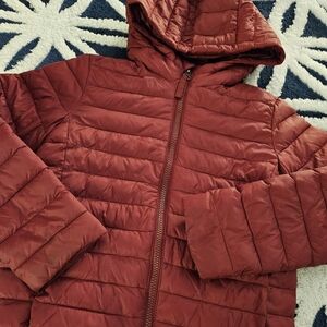 Kids Lands End down hooded jacket
